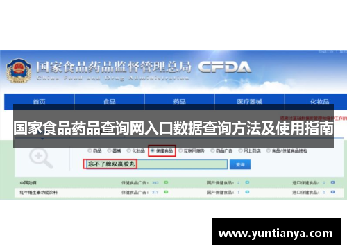 国家食品药品查询网入口数据查询方法及使用指南